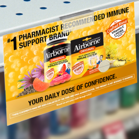 Airborne 4" W x 2.5" H, 4/0, Printed Flush Mount Sign, RB-AIR-FMS