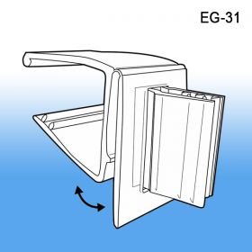 3/4" Hinged Grip-Tite™ Shelf Edge Flag Sign Holder, EG-31-MAV